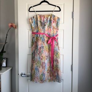 Kay Unger Multi-colour Silk Cocktail Dress